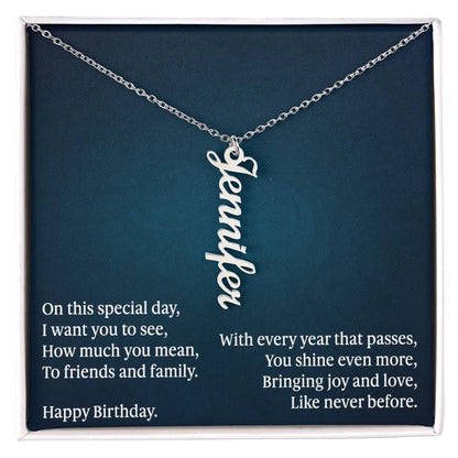 Name Necklace - On This Special Day, Happy Birthday