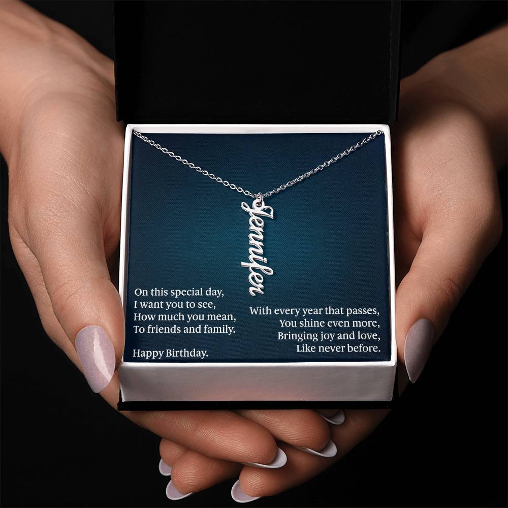 Name Necklace - On This Special Day, Happy Birthday