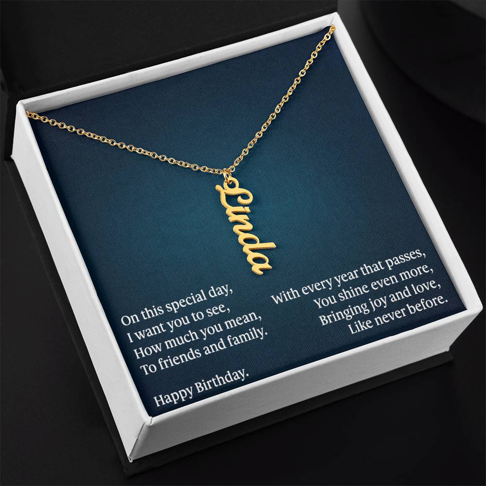 Name Necklace - On This Special Day, Happy Birthday