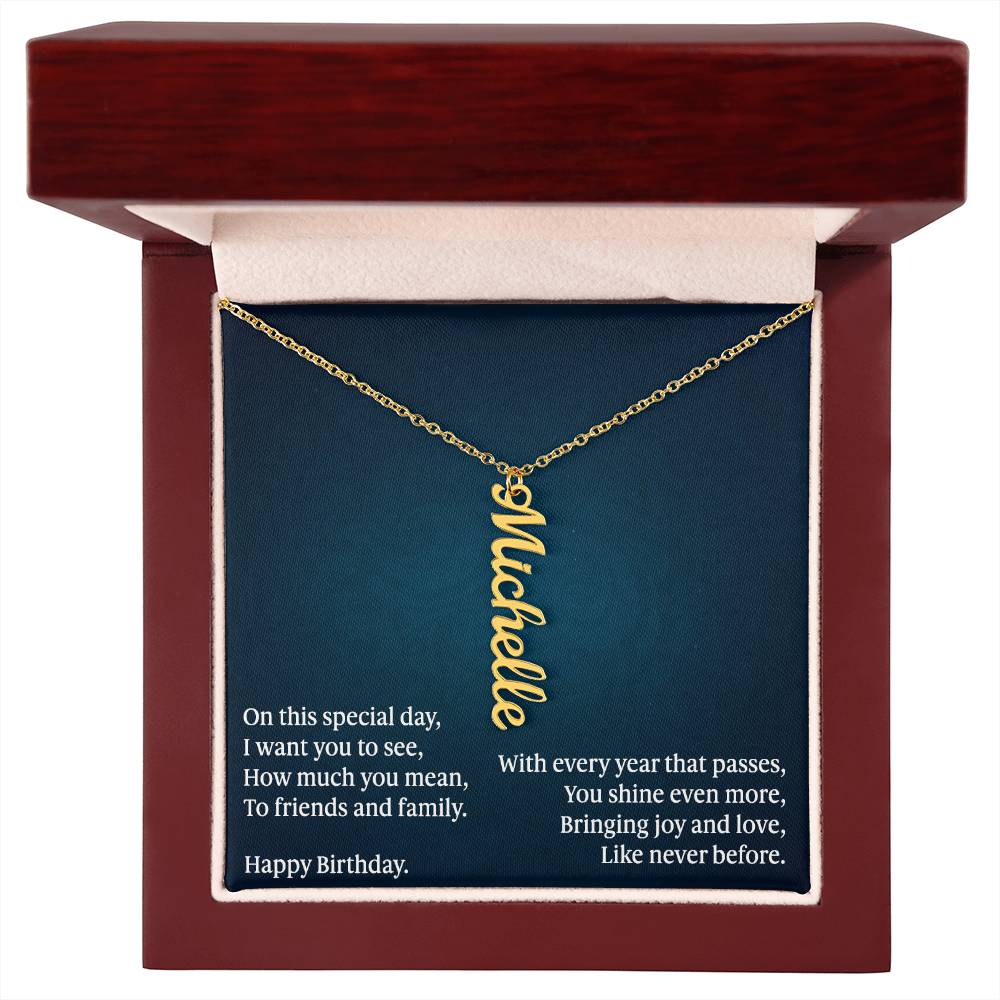 Name Necklace - On This Special Day, Happy Birthday