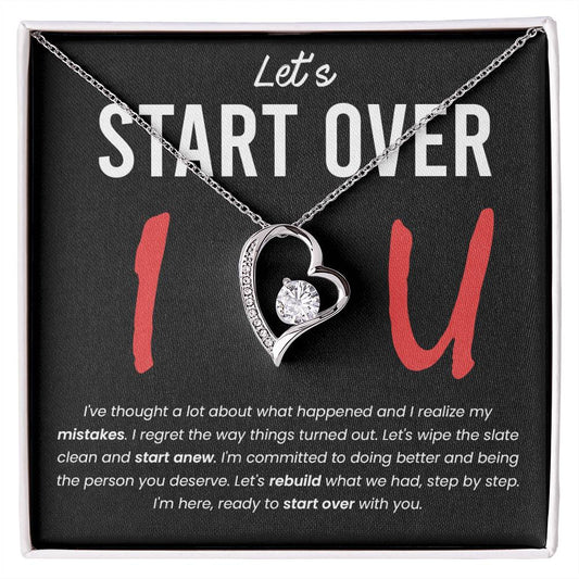 Forever Love Necklace - Let's Start Over, I Love You